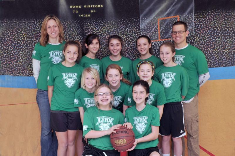 The Lynx team: Back row: Coach Lisa Horan, left, Ansley Rivera, Dana Leroy, Abby Horan, and Coach Tim Horan. Middle row: Maria Ramsey, left, Kari Marvel, Ruth Harris, Meghan Horan, and Tali O'Leary. Front row: Meghan Berg, left, and Jackie Barrett. Not pictured: Leah Scott COURTESY MARION RECREATION