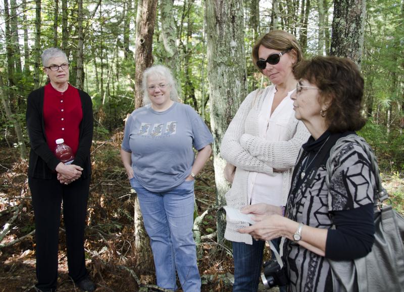 Sandra Wood, right, spoke about her husband at the dedication, saying he was never frugal with his time or energy. BY GEORGIA SPARLING