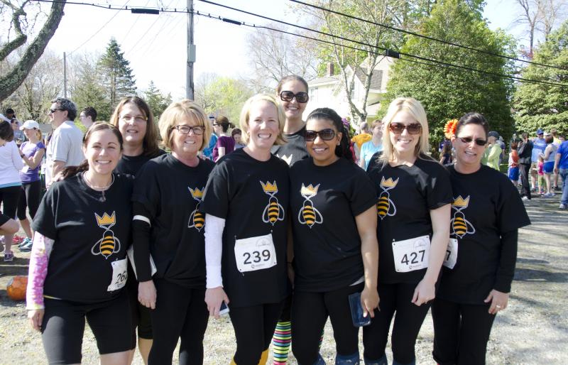 You can call them queen bee. A group of moms from Taunton ran the race for the first time on Sunday. BY GEORGIA SPARLING