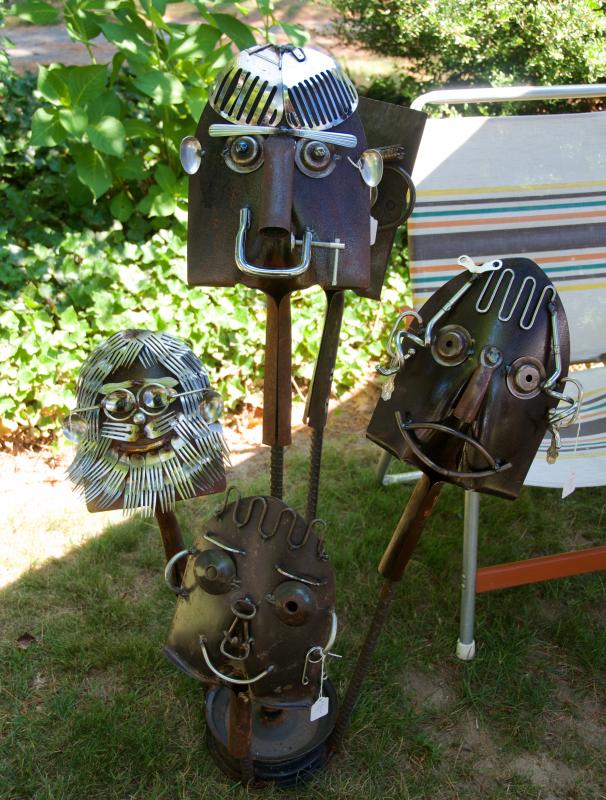 Stephen Koleshis's sculptures repurpose old tools, car parts and other pieces of metal. BY GEORGIA SPARLING