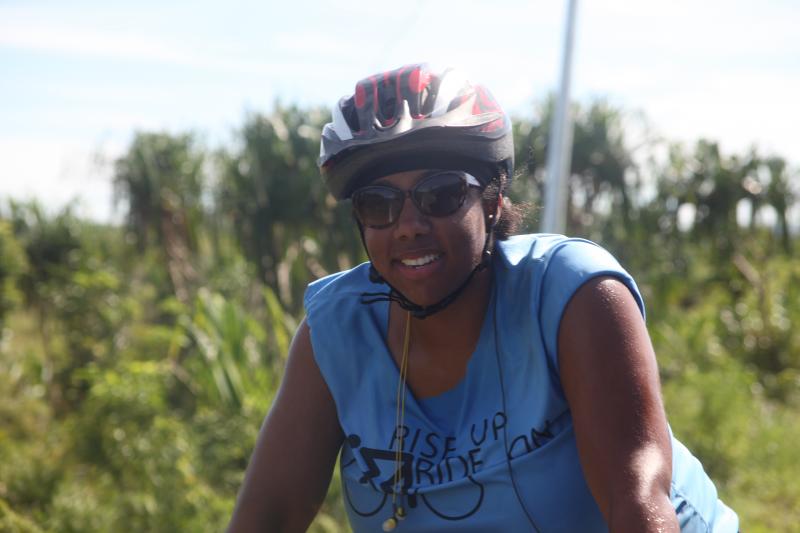 Me, Georgia Sparling, on the road. Over the course of four days, we crossed two island, went over a couple of mountains and saw the effects of Typhoon Haiyan first hand. BY ALL HANDS VOLUNTEERS
