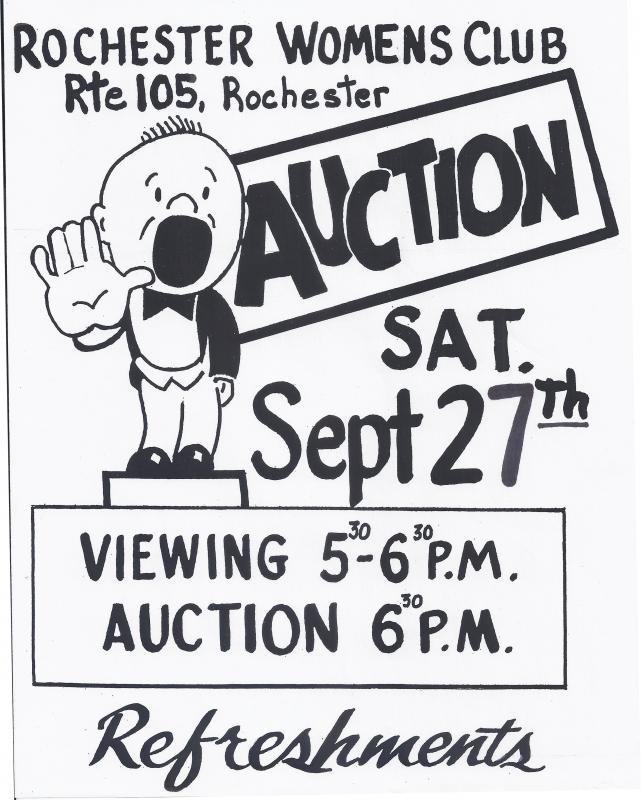 The Women's Club used to have yearly auctions until yard sales gained popularity. COURTESY ROCHESTER WOMAN'S CLUB