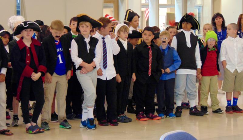 The third graders, dressed up as famous historical figures from Massachusetts, performed songs and dances for senior citizens. BY TANNER HARDING