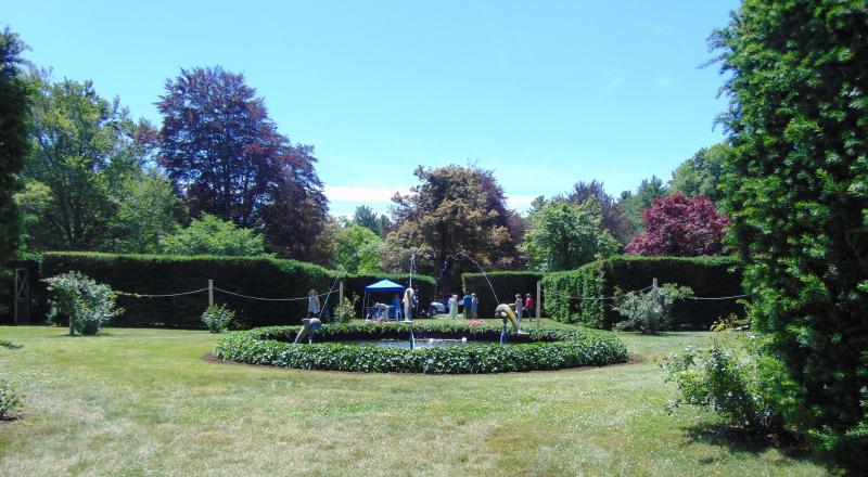 The tall hedges and the sprawling gardens of the Stone Estate were part of the Gardens by the Sea tour. BY TANNER HARDING