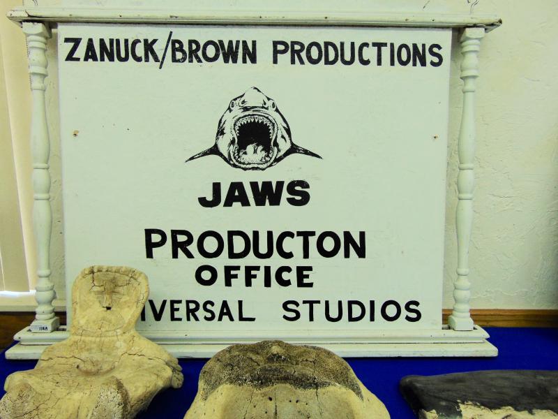 This "Jaws" sign was estimated to sell for $1,000 to $2,000, but ended up going for $14,000. BY TANNER HARDING