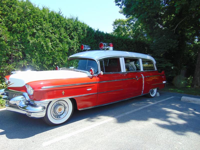 This 1956 ambulance is owned by former Rochester firefighter Scott Ashworth. The 22-foot long car was in a museum in Florida when Ashworth bought it. BY TANNER HARDING