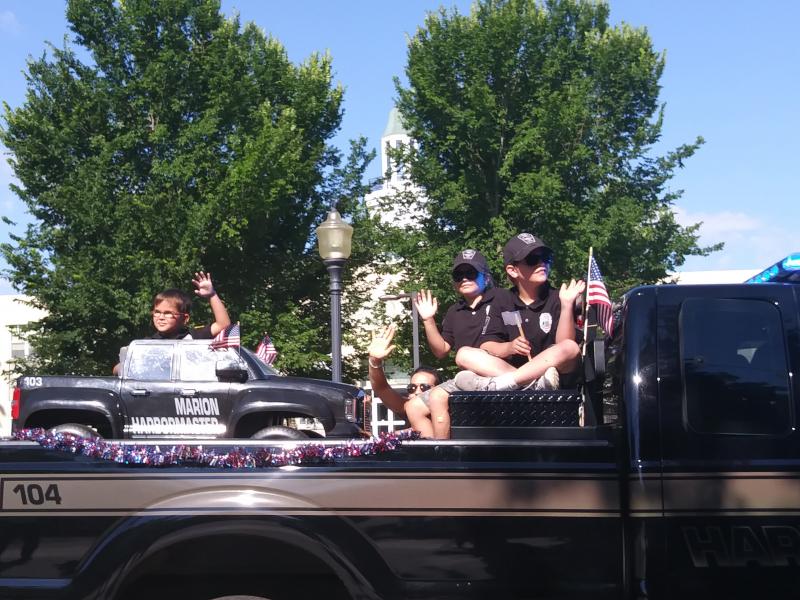 The Harbormaster's truck towed its own miniature doppelganger, along with several future Harbormasters! BY ANDREA RAY