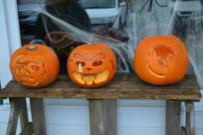 Pumpkin carving was one of the many events of the Rochester’s annual Halloween Party at the Plumb Corner Mall. BY JENNIFER HESHION