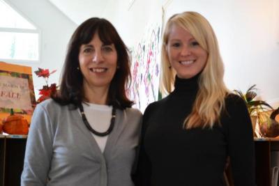 Seaside School director Janet Barnes, left, and teaching staff member Lauren Croteau, right, said its important for them to help out the up-and-coming teachers by exposing them to different teaching styles. BY JENNIFER HESHION