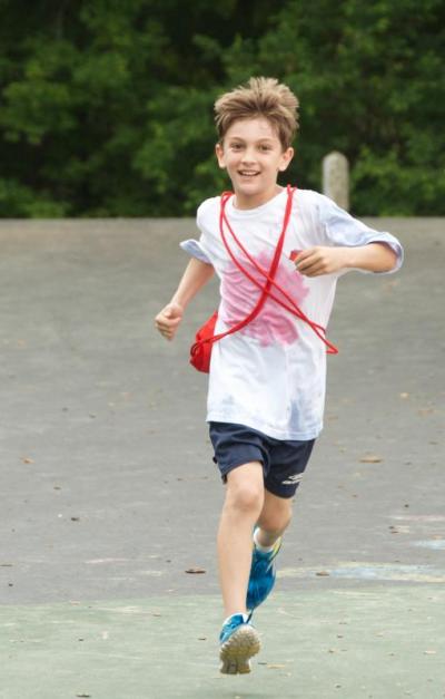 Despite the muggy day, some students ran several two-mile laps around the school. BY GEORGIA SPARLING