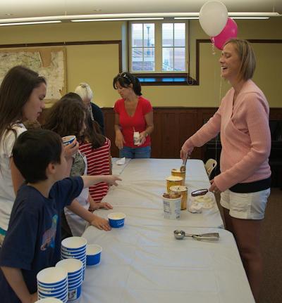 Cooking teacher Karen Covey, right, encouraged the kids to be thoughtful about the way they approached food and to try everything once. BY GEORGIA SPARLING
