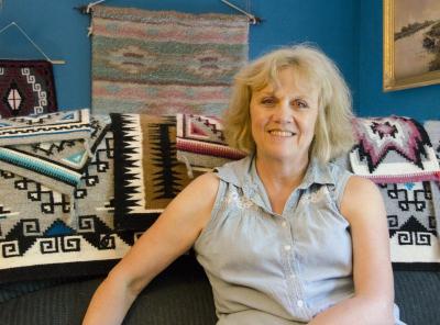 Vierkant said her rugs can be used on the, floor as wall hangings and even incorporated into fashion accessories. BY GEORGIA SPARLING