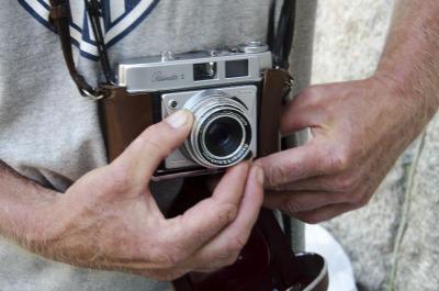 McBrien has long enjoyed photography and purchased this vintage camera for only $3. BY GEORGIA SPARLING