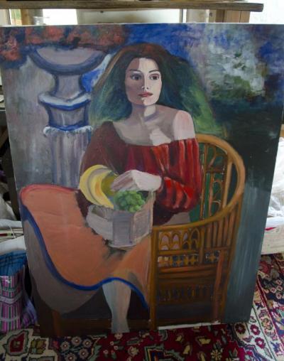 Elvita, a painter and writer, shares a studio space with David on the second floor of their home. BY GEORGIA SPARLING