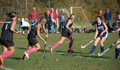 Dressed in pink, the team was a formidable force on the field and beat Bourne High School 4-1. BY GEORGIA SPARLING