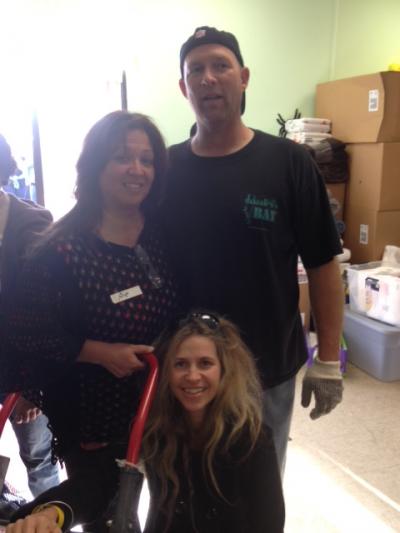 Project Big Love got to meet up with Gigi, left, in Union City who was the inspiration for their trek. A restaurant owner who lost everything, Gigi had a generator and began feeding people in her neighborhood after the hurricane. COURTESY MICHELLE HUGGINS