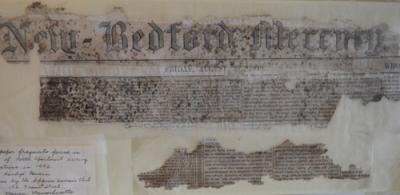 During renovations in 1990, the Woman's Club stumbled upon a newspaper clipping in Handy's Tavern. The clipping was dated in 1848. BY JENNIFER HESHION