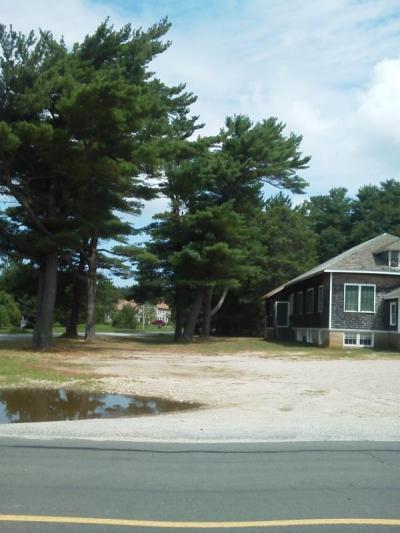 A photo of the Grange yard before Ferreira's work. One major repair to the property was filling in the large hole on the left. COURTESY BEN FERREIRA