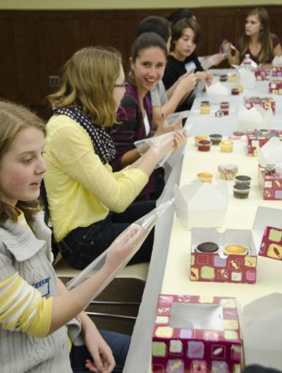 Students got a box of decorating goodies, including candy cane sprinkles and fondant. BY GEORGIA SPARLING