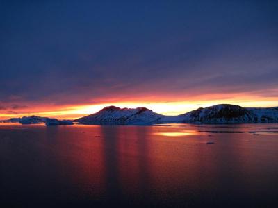 The stark landscape lends itself to blue skies, beautiful sunsets, and drastic weather. COURTESY ALAN HICKEY
