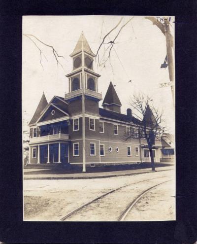 The Town Hall itself was constructed in 1896 for only $8,000, and aside from a few towers, looks much the same as it did when this picture was taken in 1907. COURTESY MATTAPOISETT HISTORICAL MUSEUM