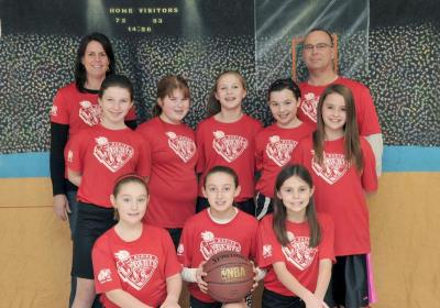The Liberty team: Back Row: Coach Meredith Mattson-Days, left, and Coach Anthony Days. Middle Row: Georgia Toland, left, Zoe Kelley, Kinsley Dickerson, Ellie Whitney, and Pavanne Gleiman. Front Row: Caroline Owens, left, Jillian Kutash, and Michaela Mattson. Not pictured: Paige Feeney, Raegan Rapoza, and Coach Jeff Dickerson COURTESY MARION RECREATION