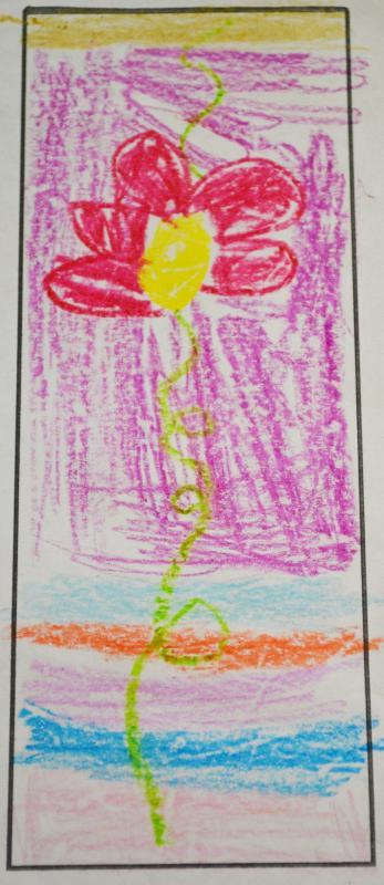 Kindergartner Ella Charron's colorful bookmark took the top prize for her age group. BY JENNIFER HESHION