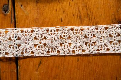 Sanders will use this intricate bobbin lace to add authentic details to a renaissance smock. BY GEORGIA SPARLING