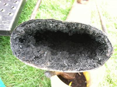 Buildup in chimneys can cause problems if left unchecked. For people who use their chimneys frequently, Podrecca said a yearly cleaning is advised. COURTESY CHIMNEY SWEEP PROFESSIONALS