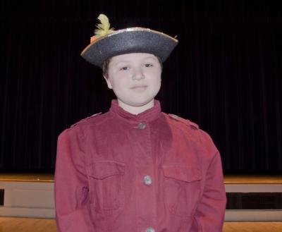 Fourth grader Jhett Labonte was a conquistador for Vocabulary Day and said he chose the word because his class social studies class learned about Mexico. BY GEORGIA SPARLING
