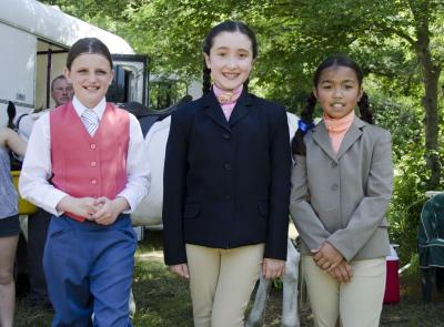 Elizabeth Hall, Shanti Furtado, and Sienna Ng – all riders with the Bill Ritchie Training Stables in Rochester – said they weren't nervous for the competition. BY GEORGIA SPARLING