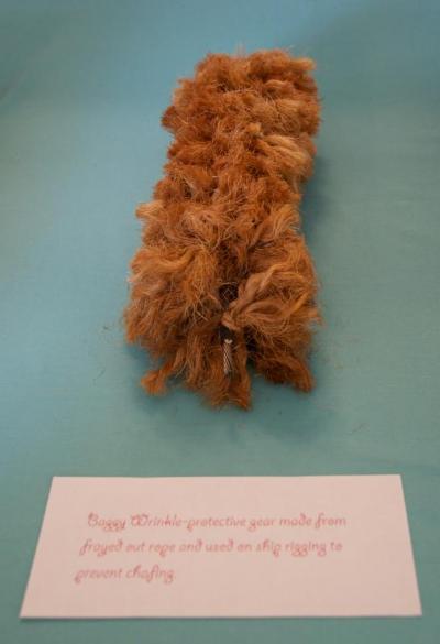 Made of frayed rope, the baggy wrinkle (yes, that's really what it's called) prevents chafing on cables. BY GEORGIA SPARLING