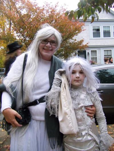 Corrina Wisner and her daughter Josephine of Marion haunt the village in matching costumes. BY MATTHEW BERNAT