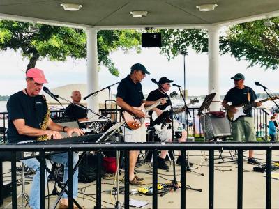 Blu Lobsta, a South Coast classic rock band, performs the last Harbor Days live entertainment show Saturday in the Gazebo. BY CHRIS REAGLE
