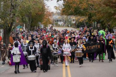 A massive crowd took to the streets of Marion for the MAC’s annual Halloween Parade. Photo by: Sawyer Smook-Pollitt