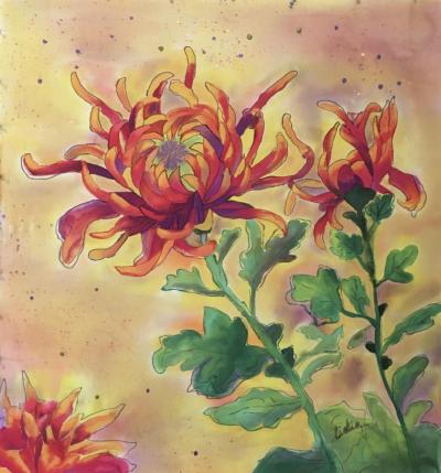 Join instructor Lidia Mikhaylova from 6 to 9 p.m. on May 15 for “Experience: Silk Painting Masterclass: The Magic of Colors & Flowers.” Source: Marion Art Center