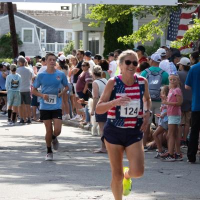 Westport resident Mary Cass, 62, won first in her division with a time of 26:16. Photo by Sawyer Smook-Pollitt