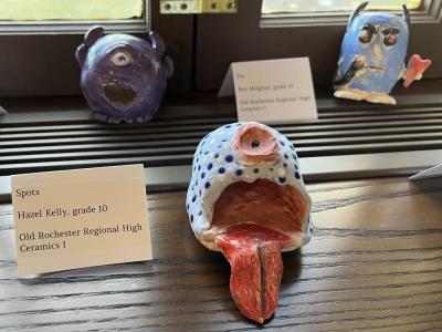 “Bethany” by freshman Taylor Cook, “Spots” by sophomore Hazel Kelly and “Pas” by sophomore Ben Meighan.