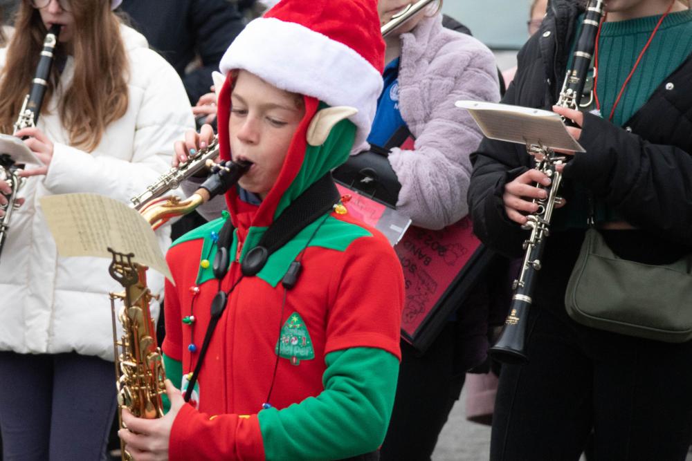 Some young musicians, like Oliver Ward, were more festive than others.