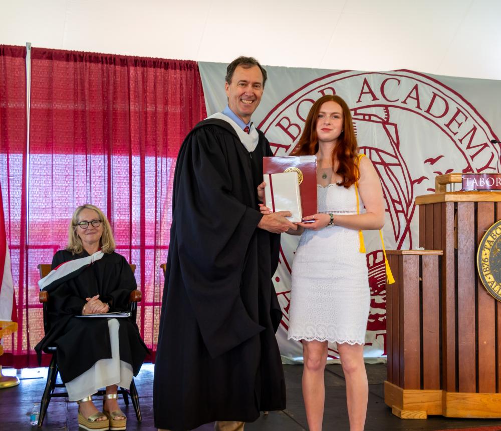 Mattapoisett resident Fiona Hoben won the Cum Laude award at Tabor Academy’s 2024 commencement. Source: Molly Rodenbush