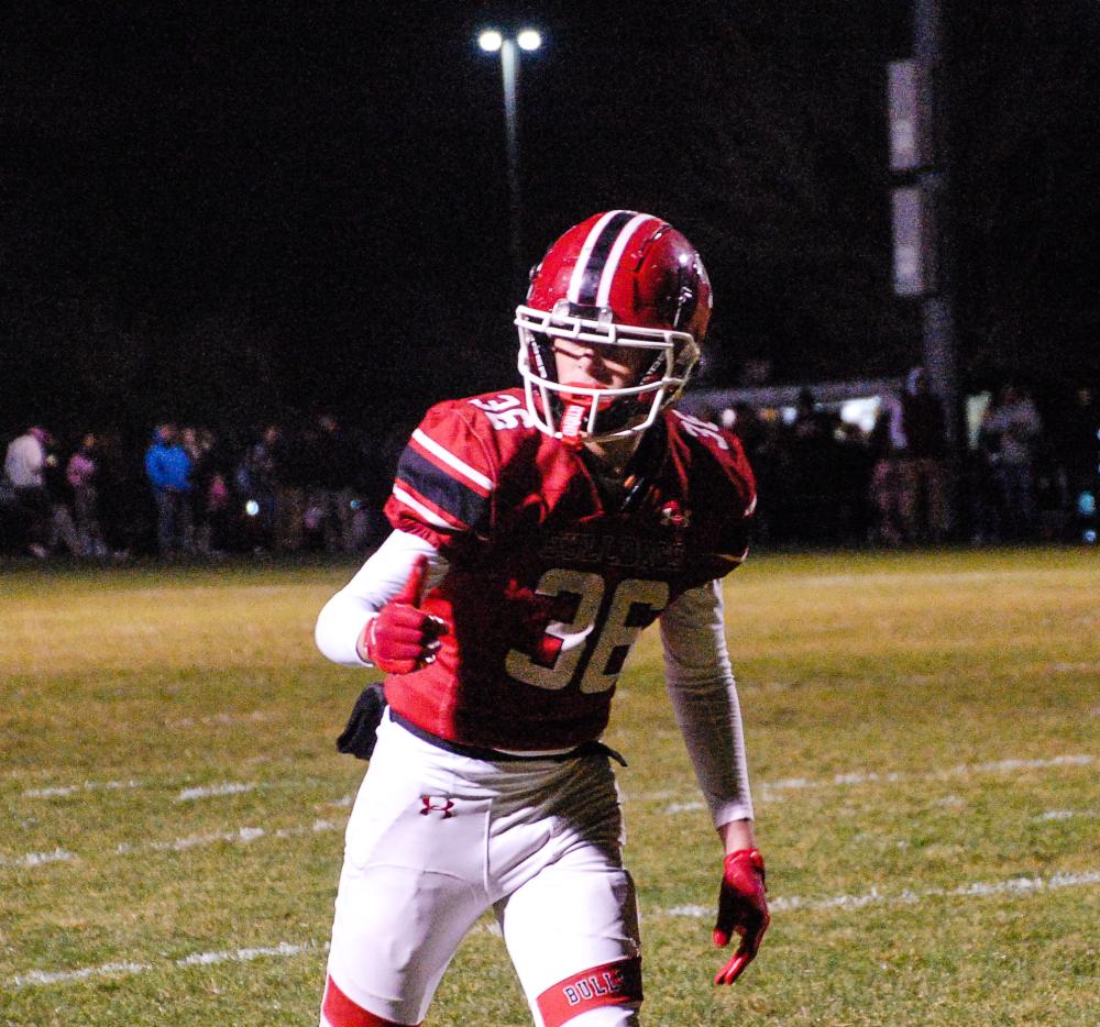 Tyler Gear gives the sideline a thumbs up. Photos by Mari Huglin Tyler Gear gives the sideline a thumbs up. Photos by Mari Huglin