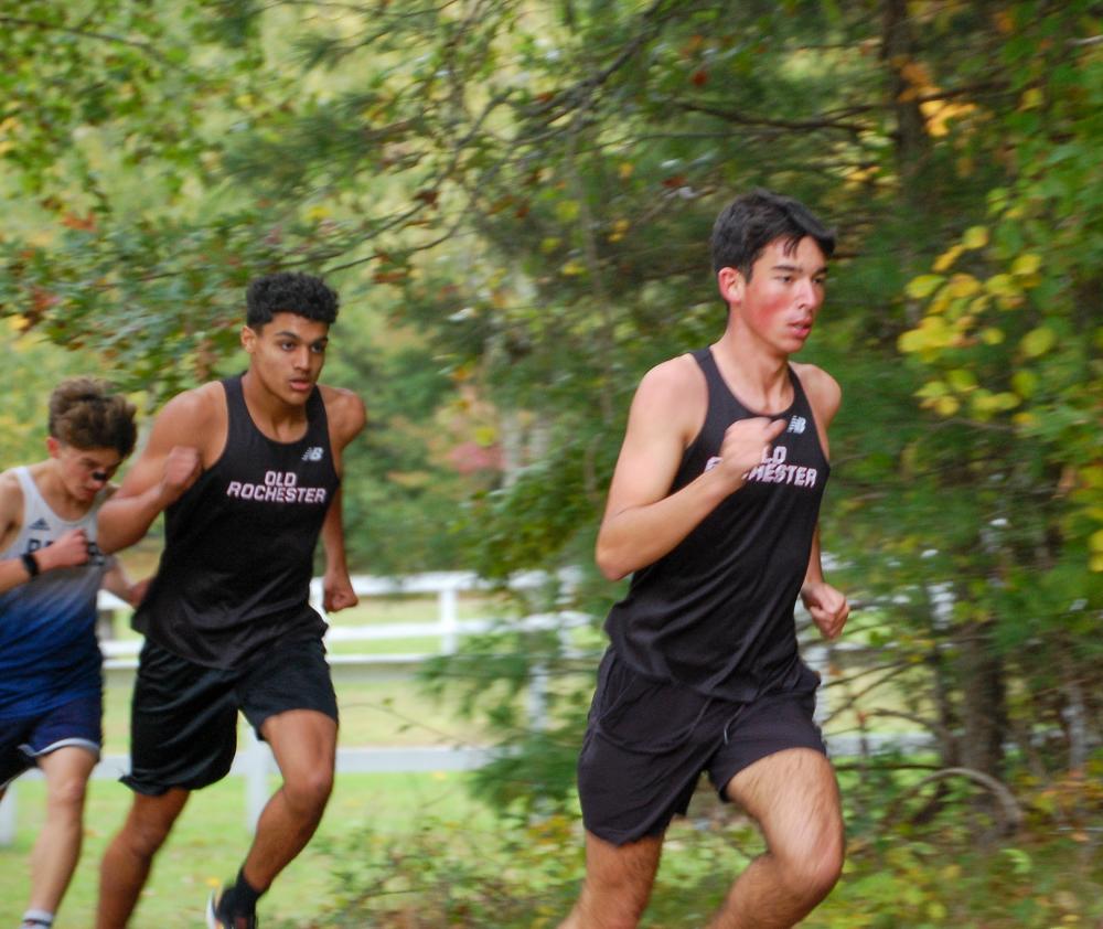 Noah Robert-Howley (right) and Ryan Calderone (left) lead their team on the course. Noah Robert-Howley (right) and Ryan Calderone (left) lead their team on the course.