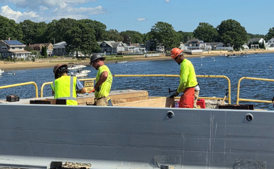 The bridge repair work on Route 6 is set to fully resume following a pause in July. Photo by Tanvi Kulkarni