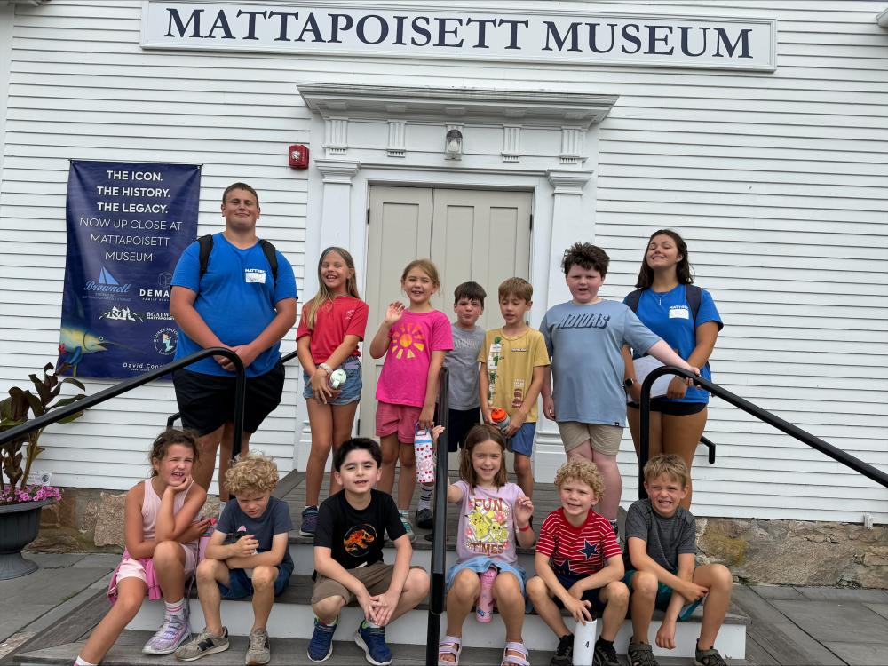 A group of campers and counselors from Mattapoisett Rec enjoyed a day of activities at Mattapoisett museum. Photos source: Sara Zaiger.