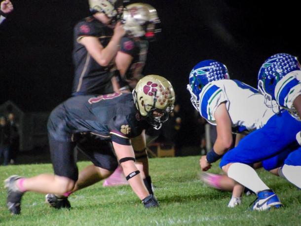 John Ramos readies himself on the line. Photos by Mari Huglin 