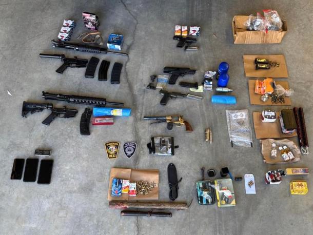 Marion Police seized multiple firearms, over 175 rounds of ammunition, and drugs following the execution of a search warrant following a drunken driving arrest. Source: Marion Police Department