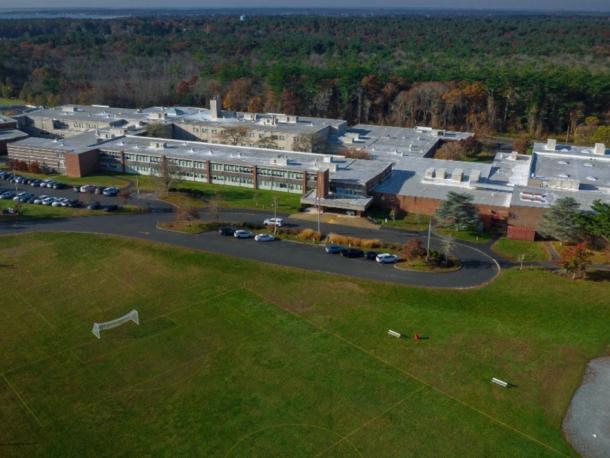 Aerial view of Old Rochester Regional High School and the athletic fields. Source: Old Rochester Regional School District 
