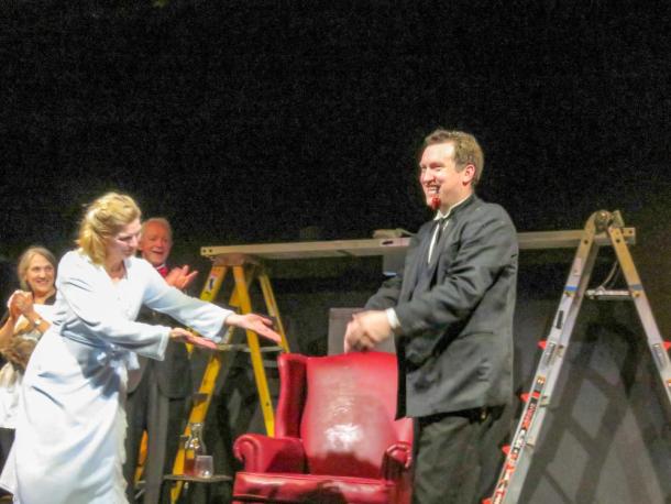 Kerri Zhou, left, and Jacob Matthew take their bows at the Sunday, March 8 show. Photos by Grace Roche