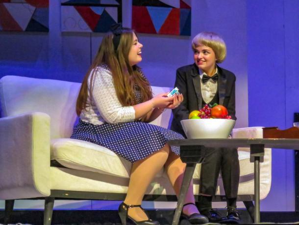 Amanda Tomasso, left, and Tessa Ripley play two young people who can't seem to stop bickering. Photos by Grace Roche