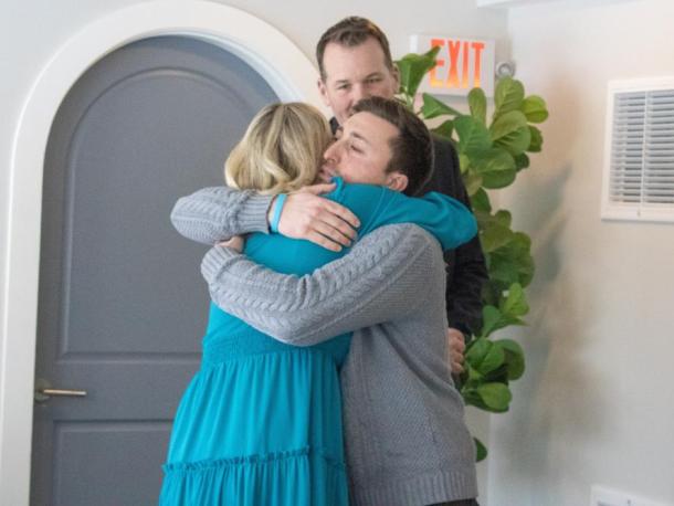 A line of community members stretched out the door to give their condolences to the Eitas family. 